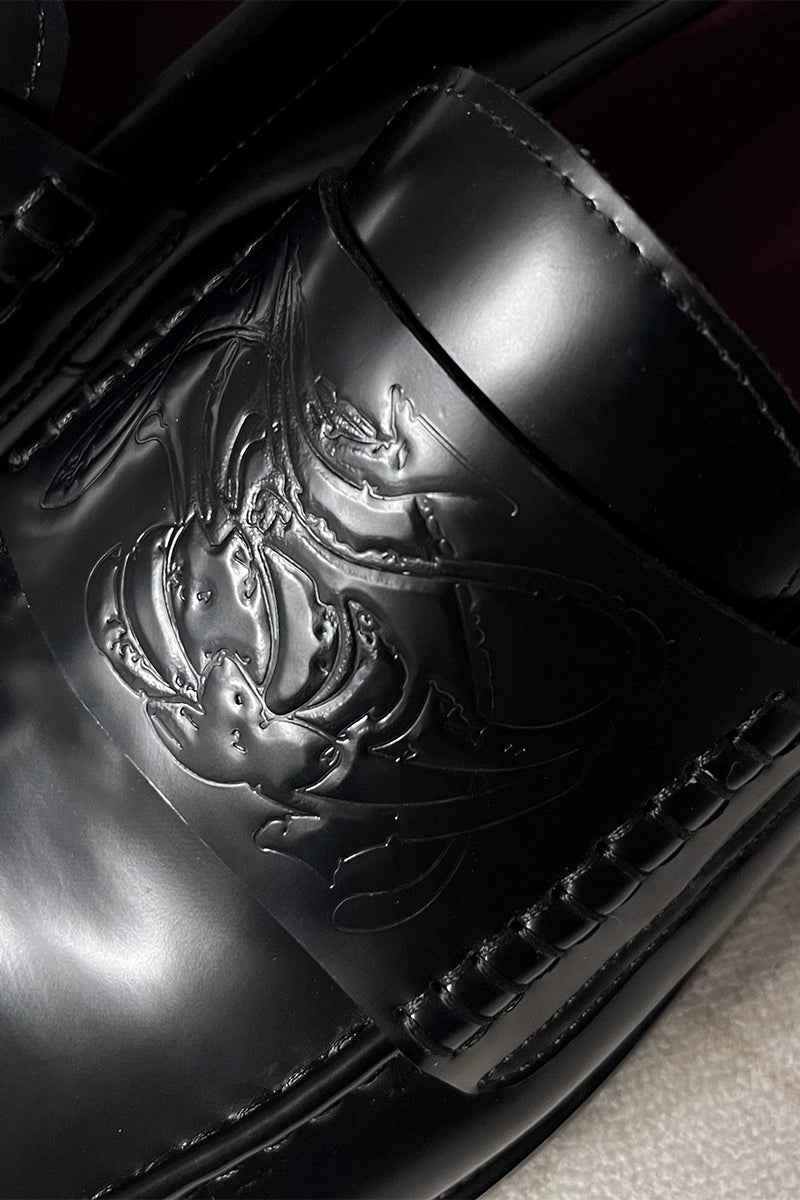 Black Patent Leather Tassel Loafers