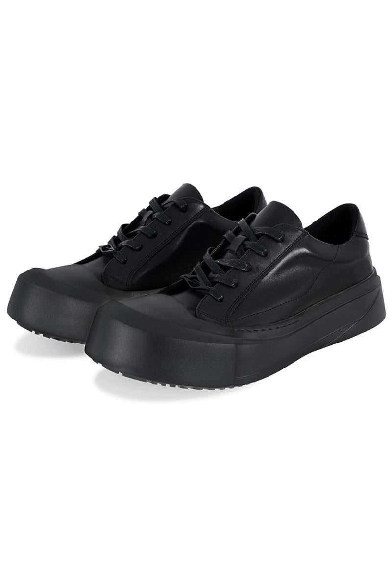 Leather Toe Cap Platform Sneakers - Skipkicks