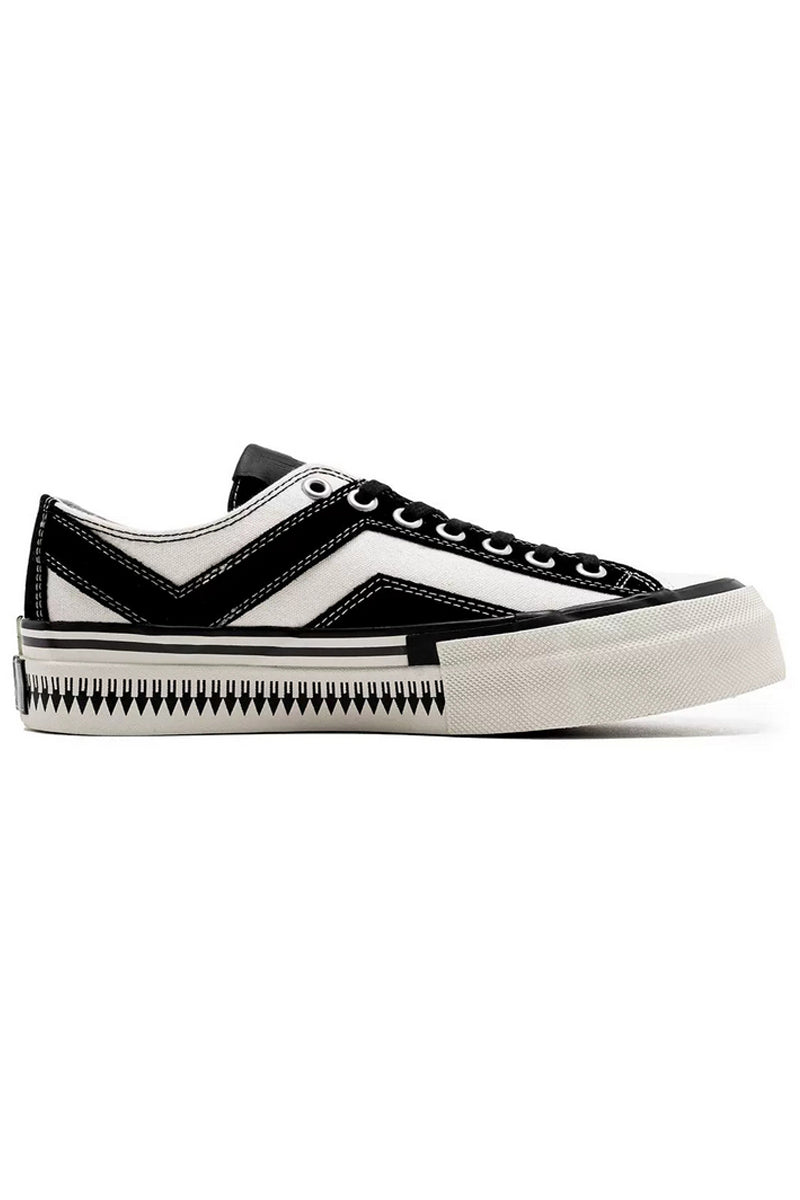Black White Platform Canvas Sneakers - Skipkicks