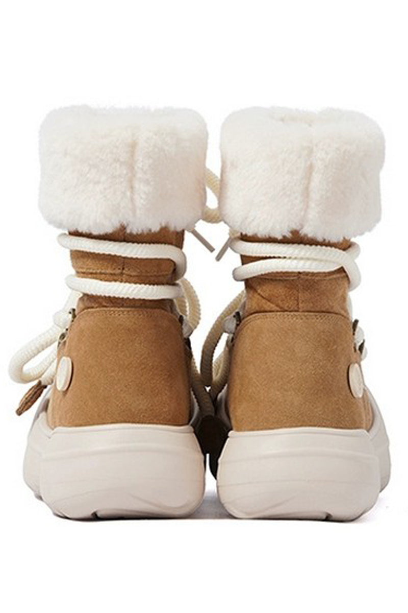 Fleece Lined Suede Winter Boots - Skipkicks