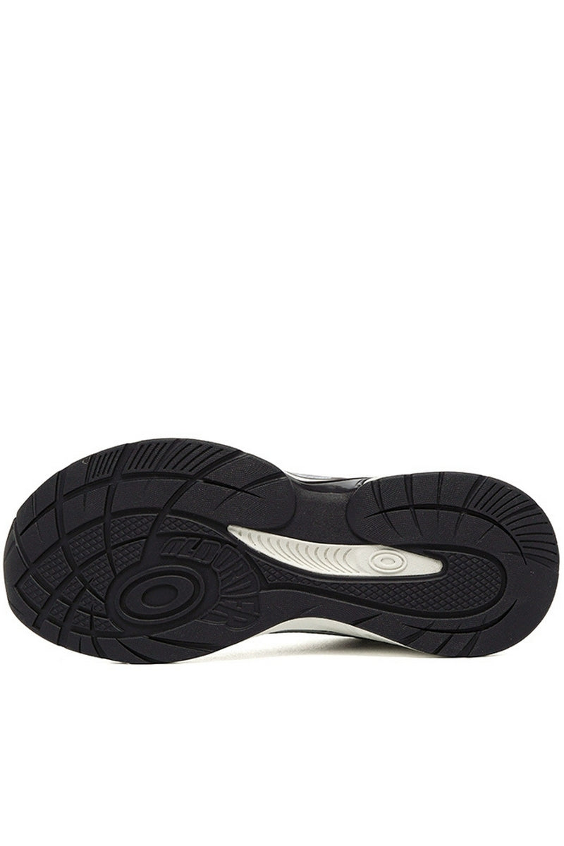 Metallic Running Sneakers Silver Black