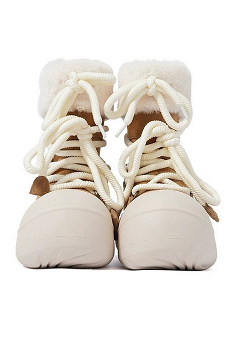 Fleece Lined Suede Winter Boots - Skipkicks