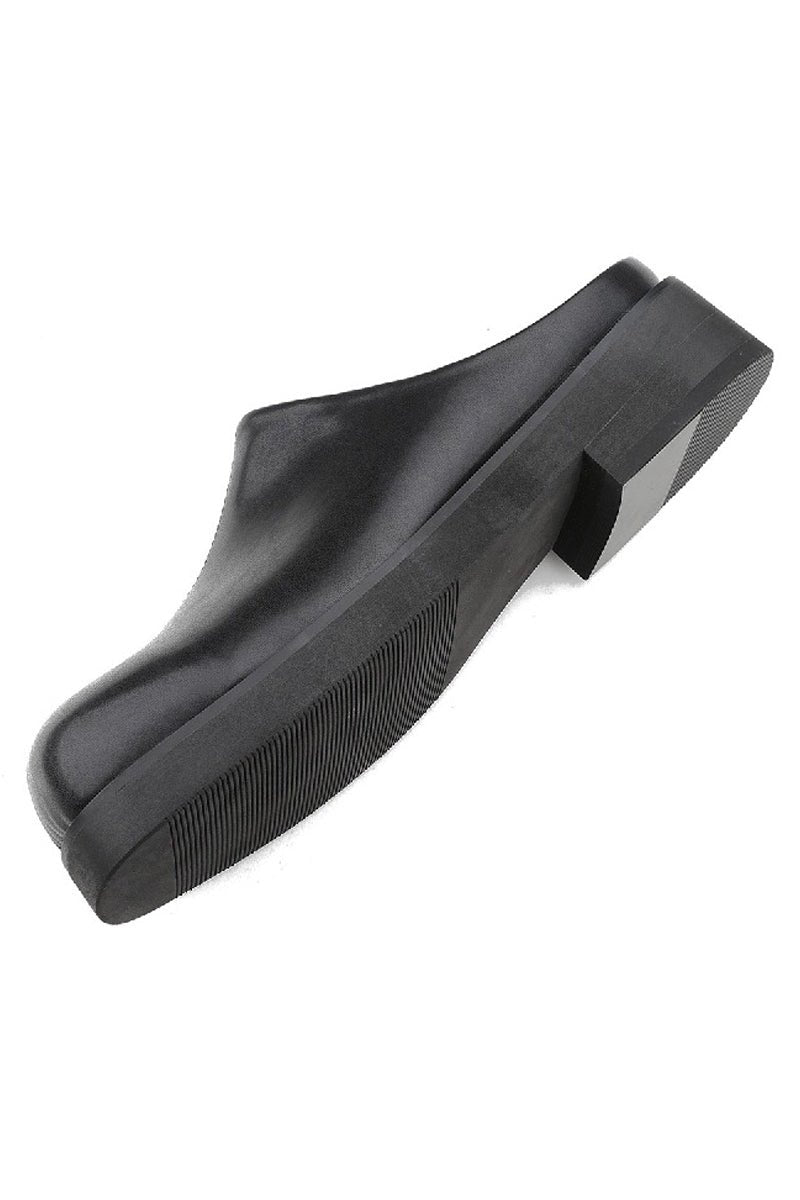Black Minimalist Leather Mules - Skipkicks