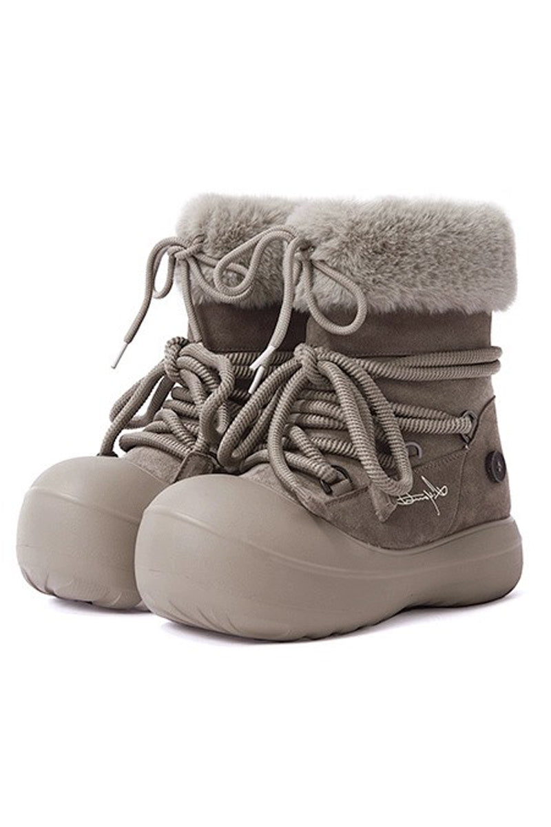 Fleece Lined Suede Winter Boots - Skipkicks
