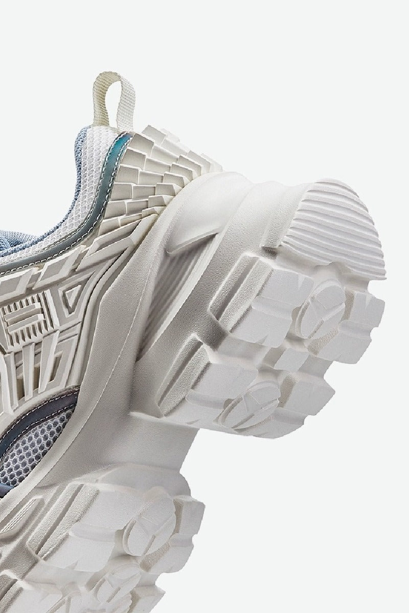 OGR White & Blue Chunky Platform Sneakers