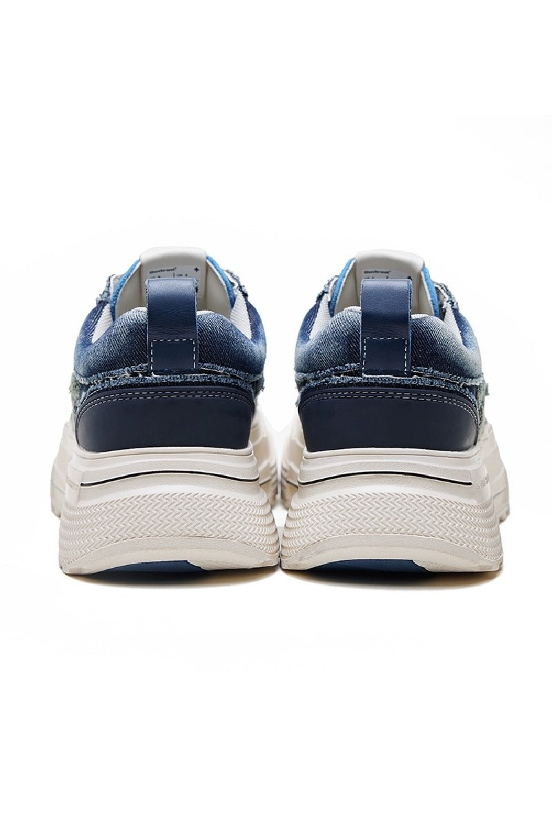 Denim Platform Sneakers Blue - Skipkicks
