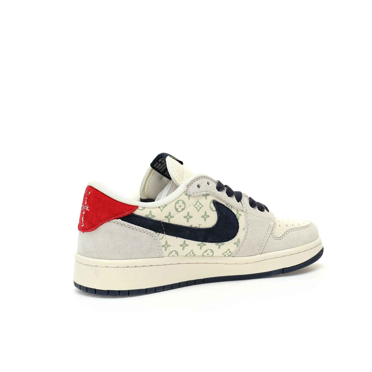 Custom Air Jordan 1 Low OG SP"Beige/Navy LV Monogram SneakerNational