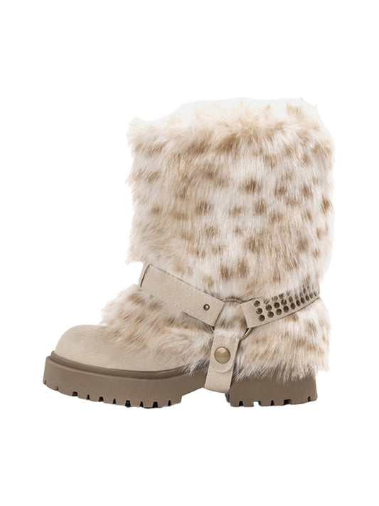 Faux Fur Waterproof Platform Snow Boots