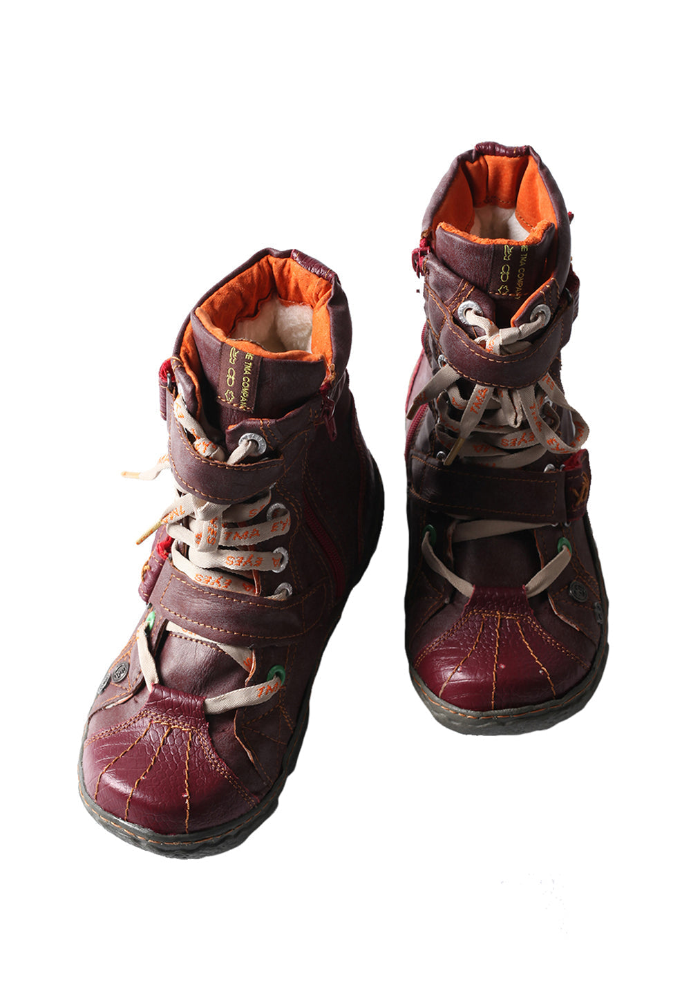 Fleece-Lined Hand-Stitched Mid-Calf Boots - Skipkicks