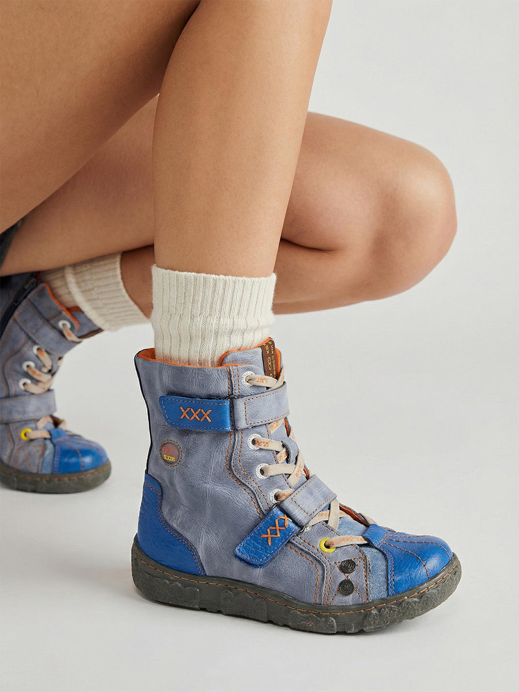 Fleece-Lined Hand-Stitched Mid-Calf Boots - Skipkicks