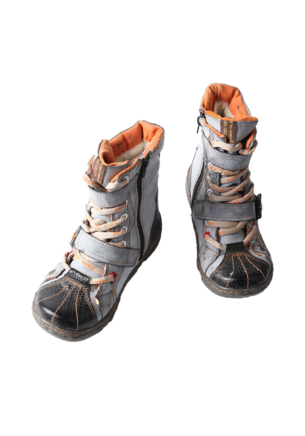 Fleece-Lined Hand-Stitched Mid-Calf Boots - Skipkicks