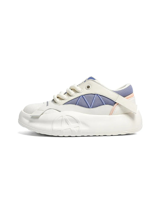 Geometric Panel Platform Runner Sneakers - Skipkicks
