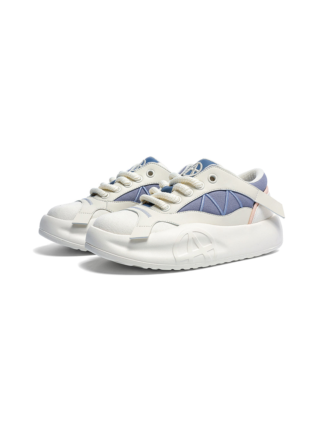 Geometric Panel Platform Runner Sneakers - Skipkicks