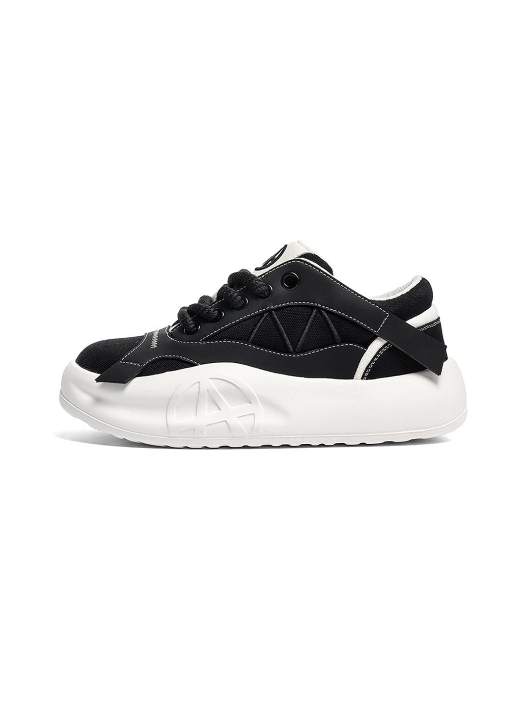 Geometric Panel Platform Runner Sneakers - Skipkicks