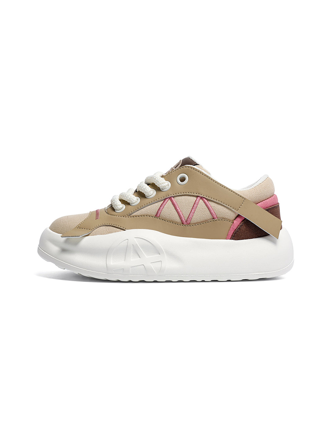 Geometric Panel Platform Runner Sneakers - Skipkicks