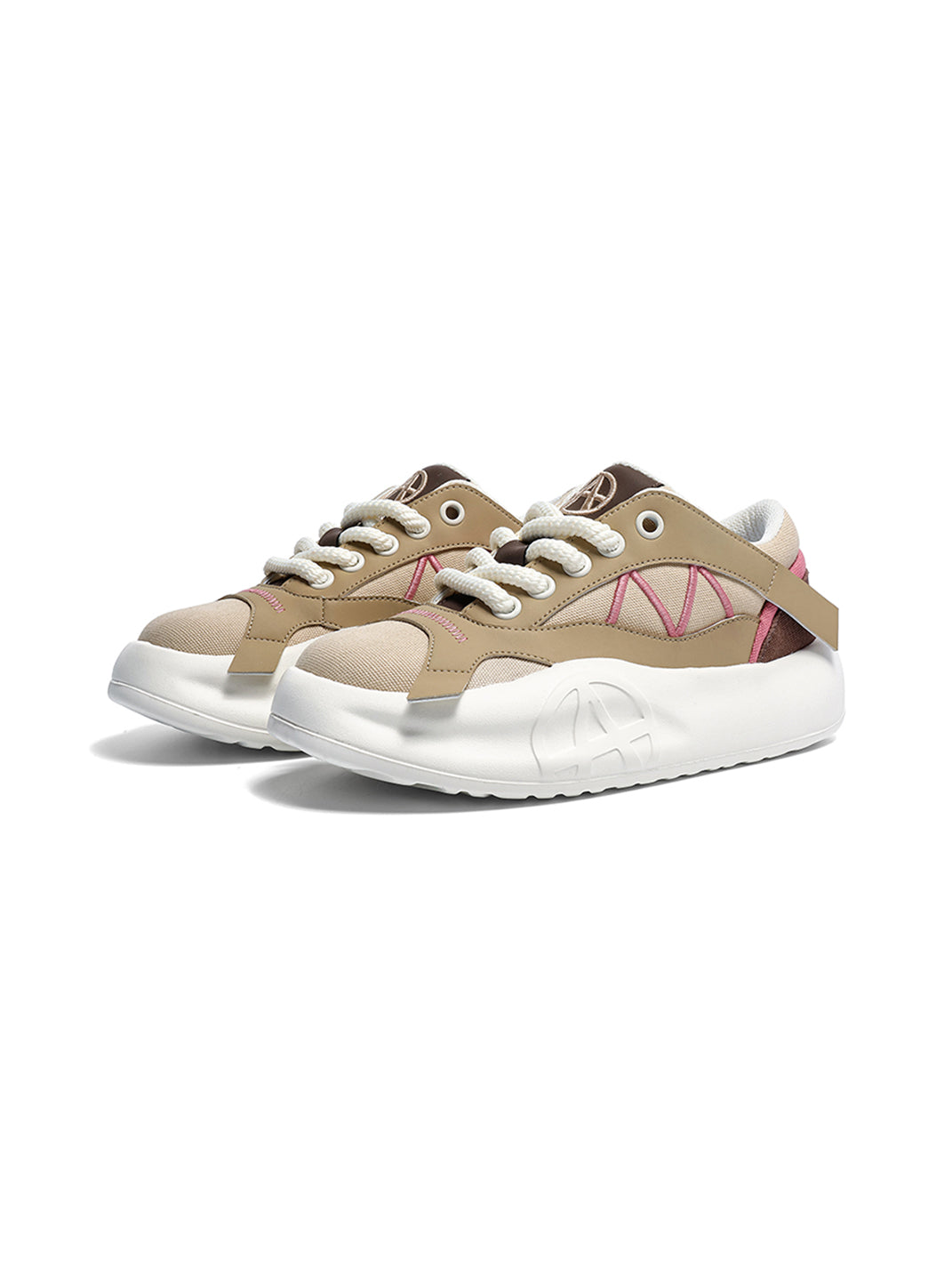 Geometric Panel Platform Runner Sneakers - Skipkicks