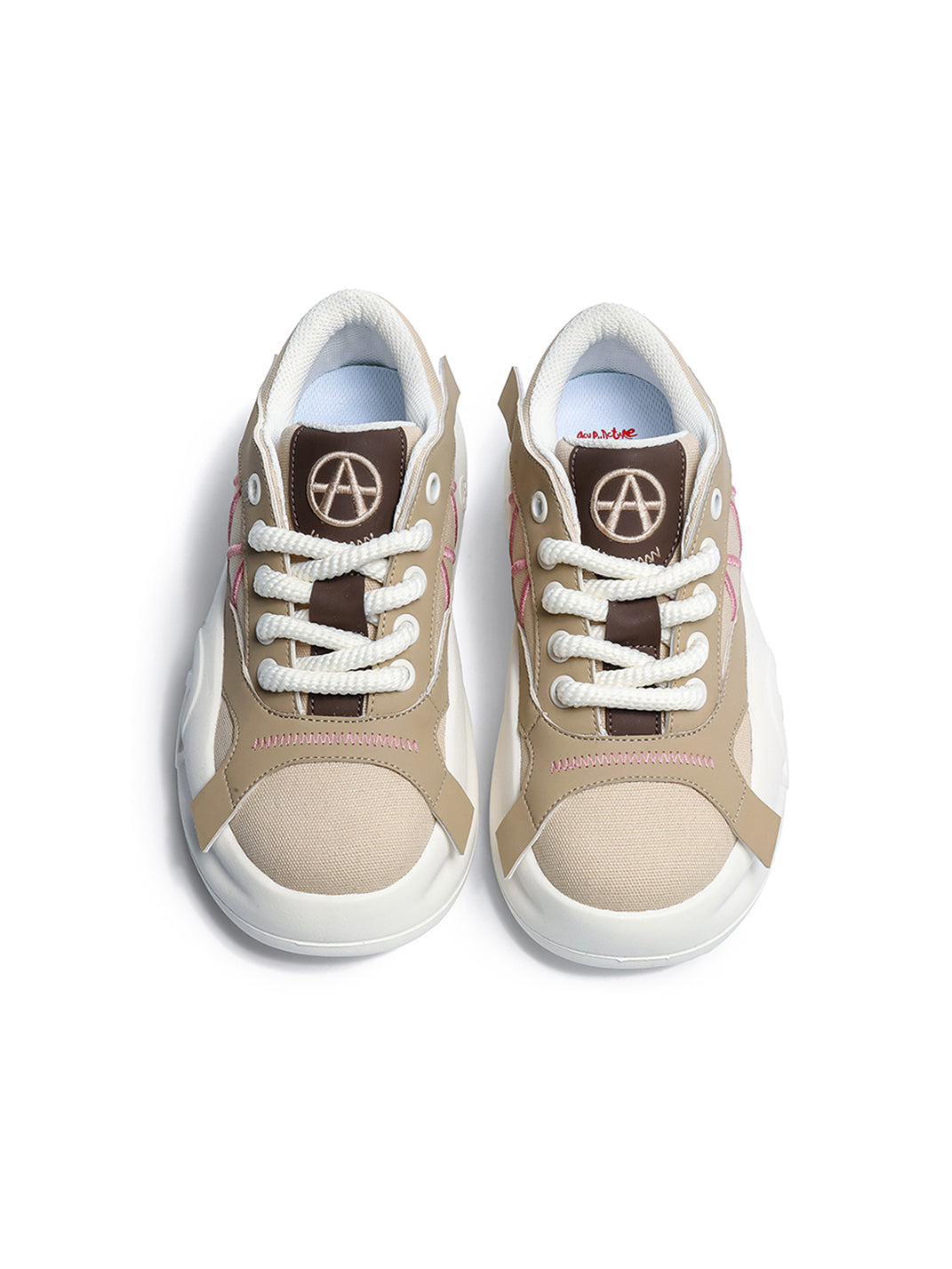 Geometric Panel Platform Runner Sneakers - Skipkicks