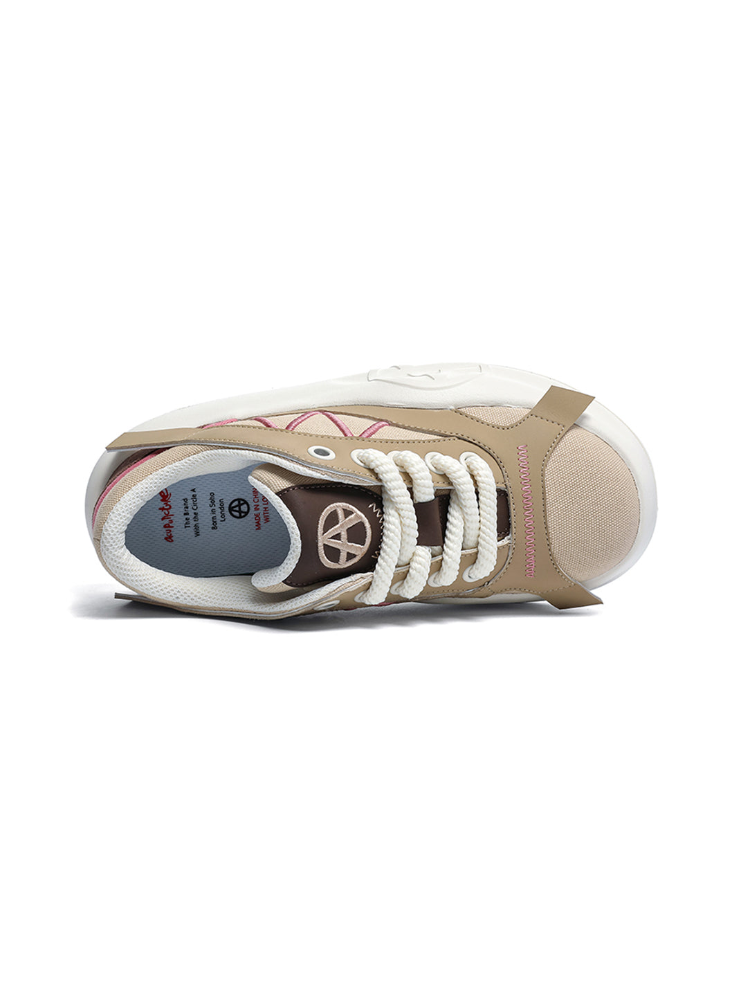 Geometric Panel Platform Runner Sneakers - Skipkicks