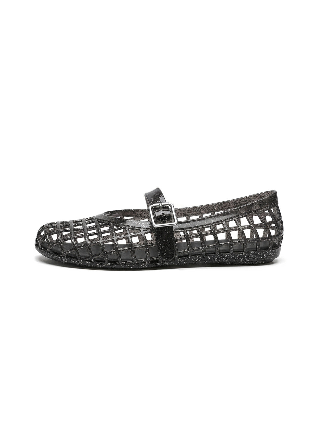 Glitter Caged Mary Jane Jelly Flats - Skipkicks