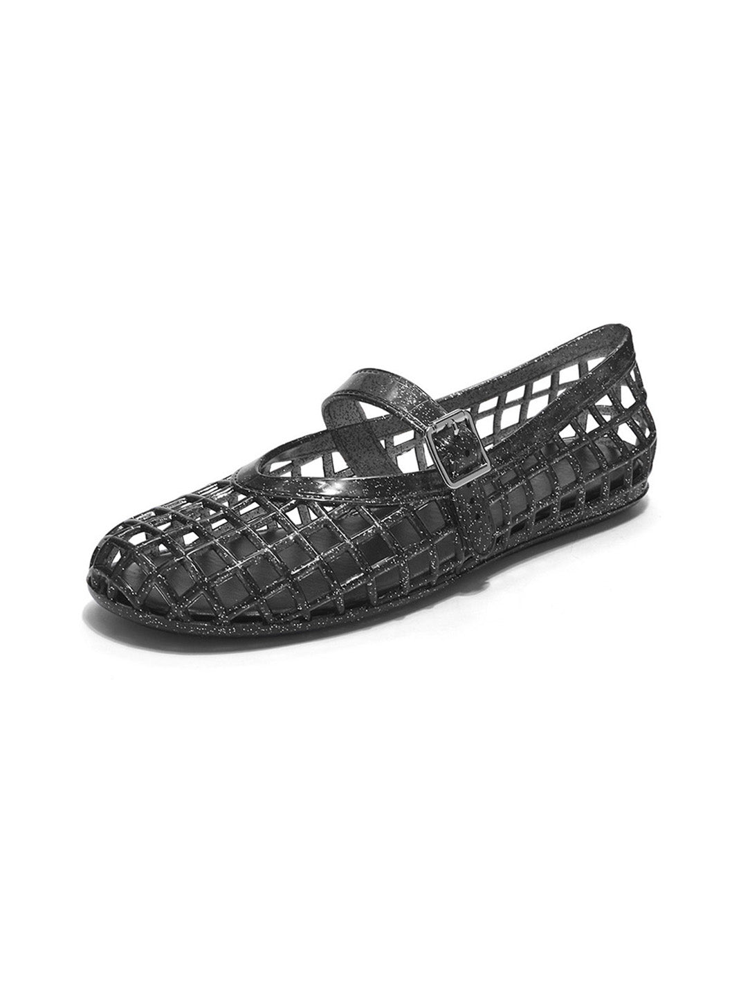 Glitter Caged Mary Jane Jelly Flats - Skipkicks