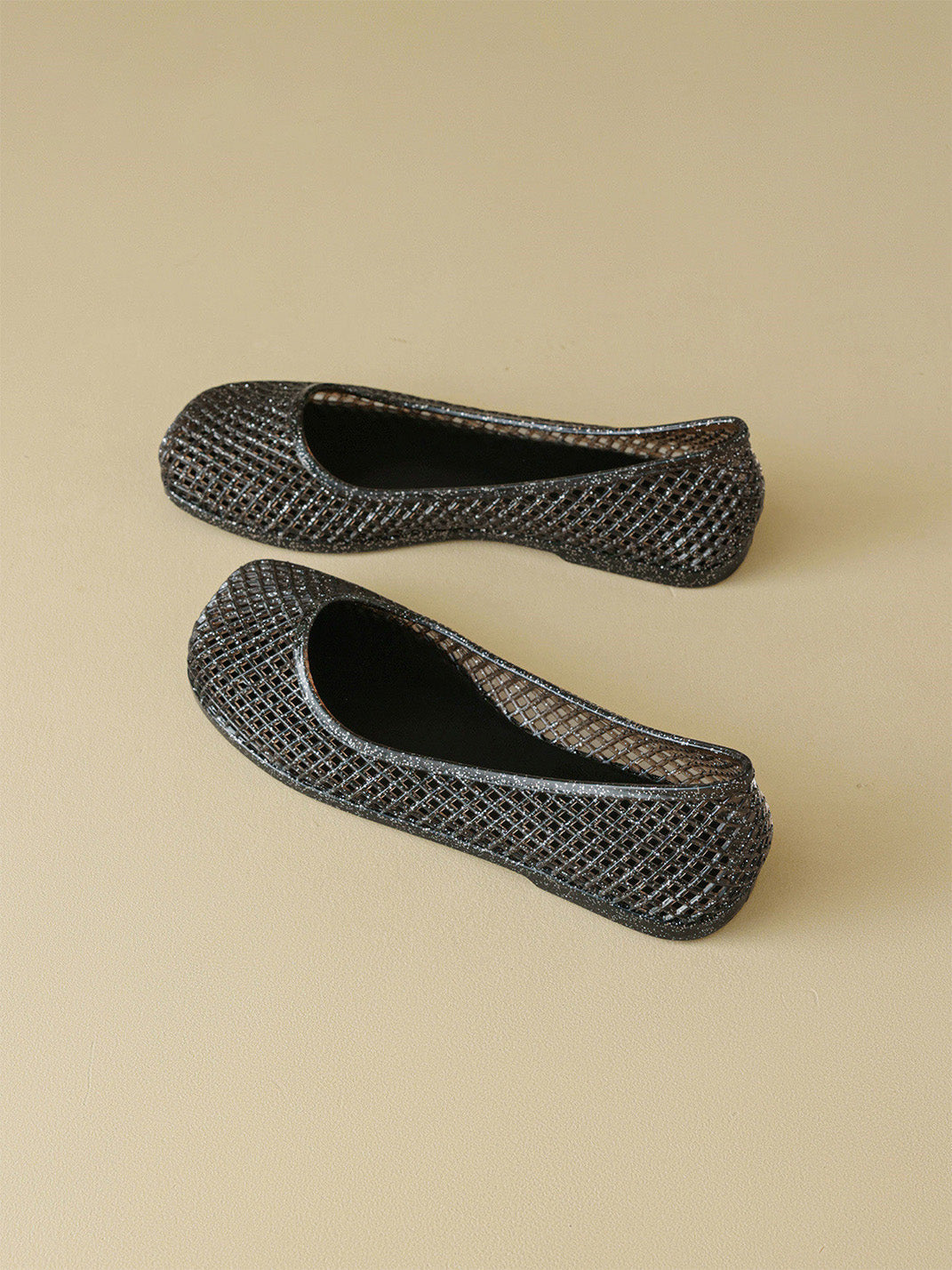 Glitter Mesh Jelly Ballet Flats - Skipkicks