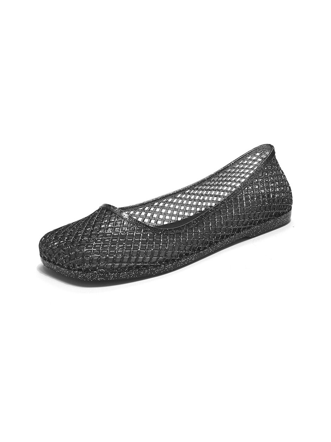 Glitter Mesh Jelly Ballet Flats - Skipkicks