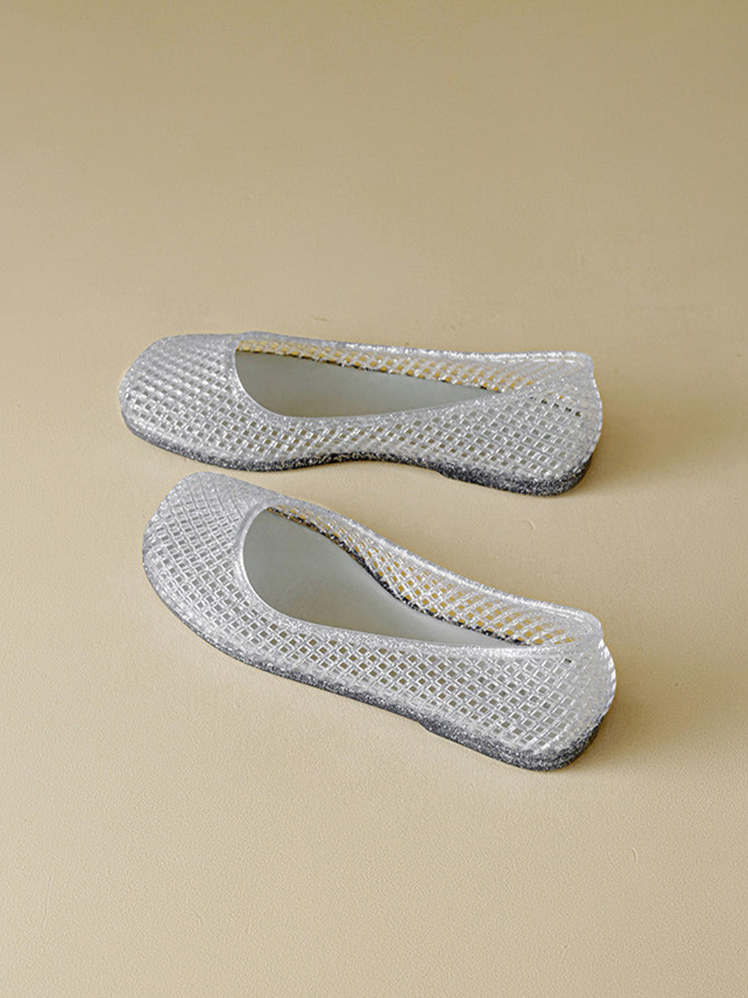 Glitter Mesh Jelly Ballet Flats - Skipkicks