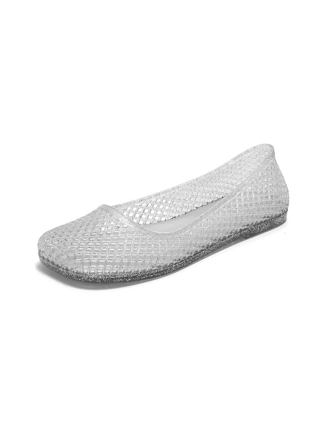 Glitter Mesh Jelly Ballet Flats - Skipkicks