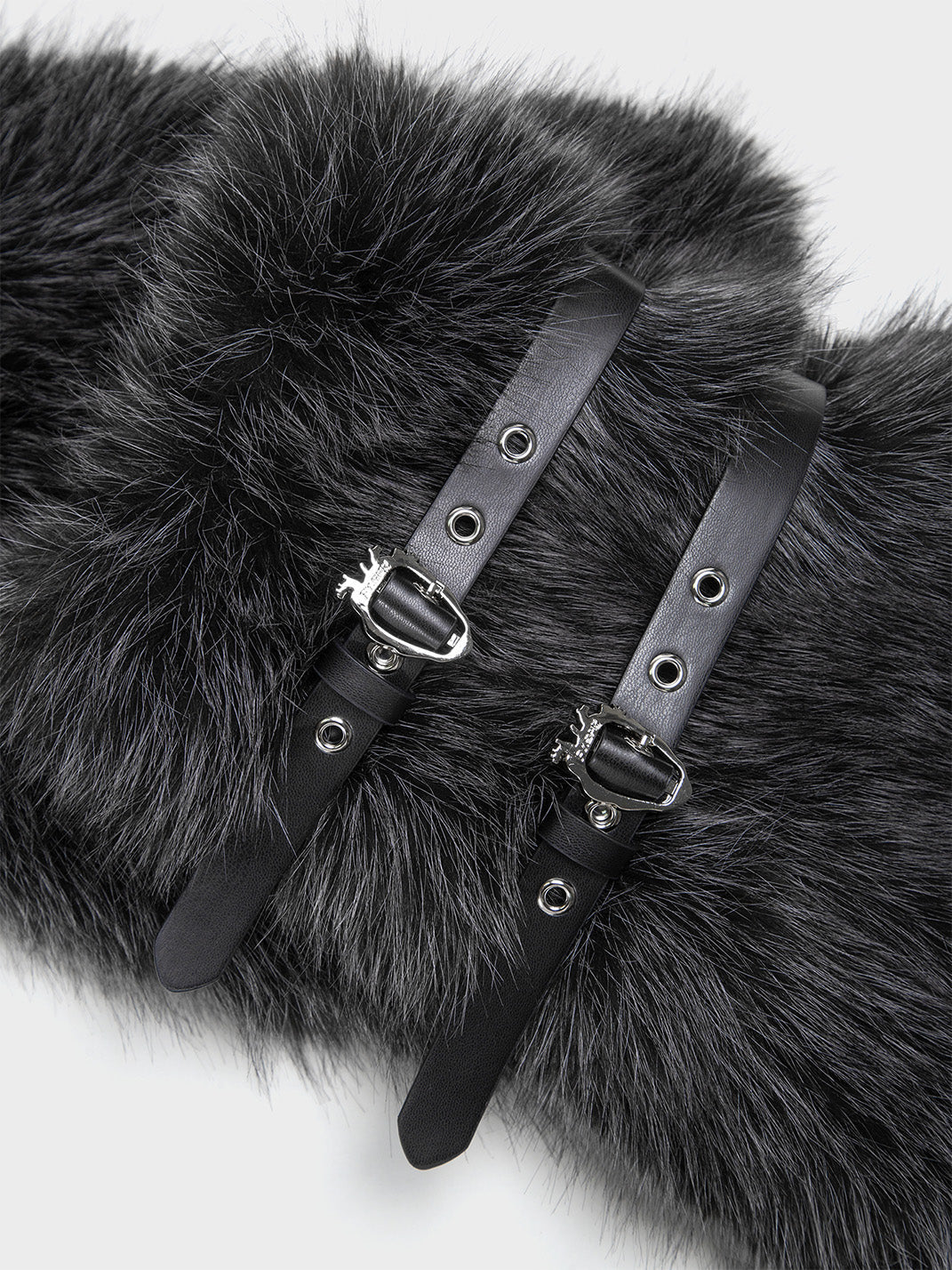 Gray Fur Gaiter Platform Calf Boots - Skipkicks