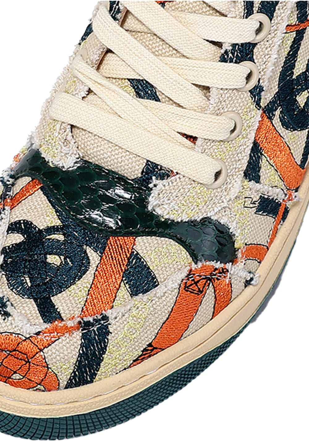 Green Graffiti Canvas Low-Top Sneakers - Skipkicks