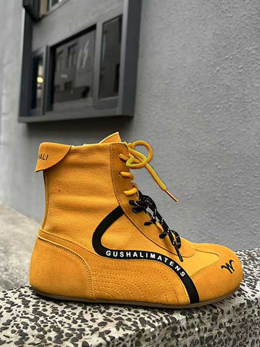 Double-Lace Suede Racing Training Boots - Skipkicks