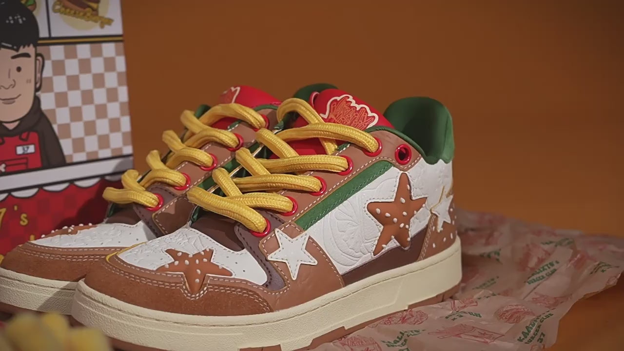 Hamburger Star High-Top Sneakers - Skipkicks