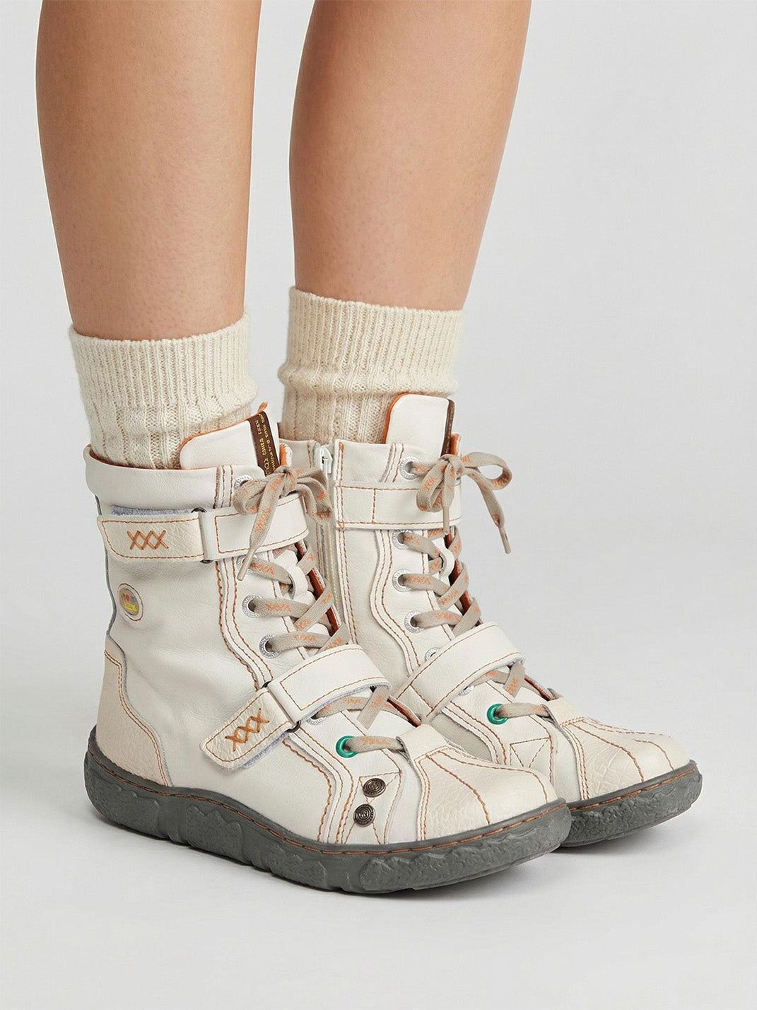 Hand-Stitched Flat Mid-Calf Boots