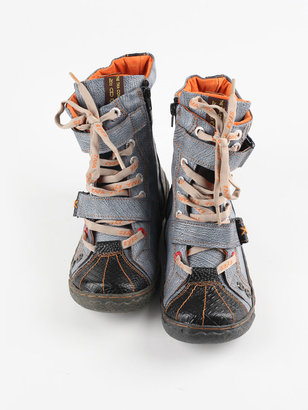 Hand-Stitched Flat Mid-Calf Boots