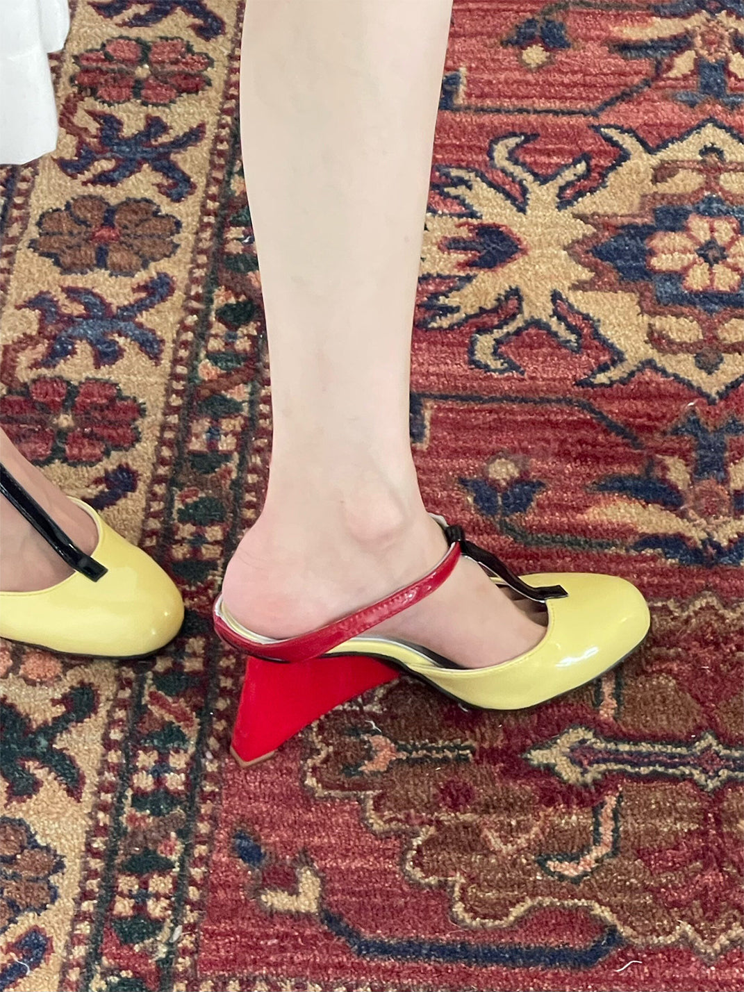 Leopard-Panel Colorblock 8 cm Heeled Mules - Skipkicks