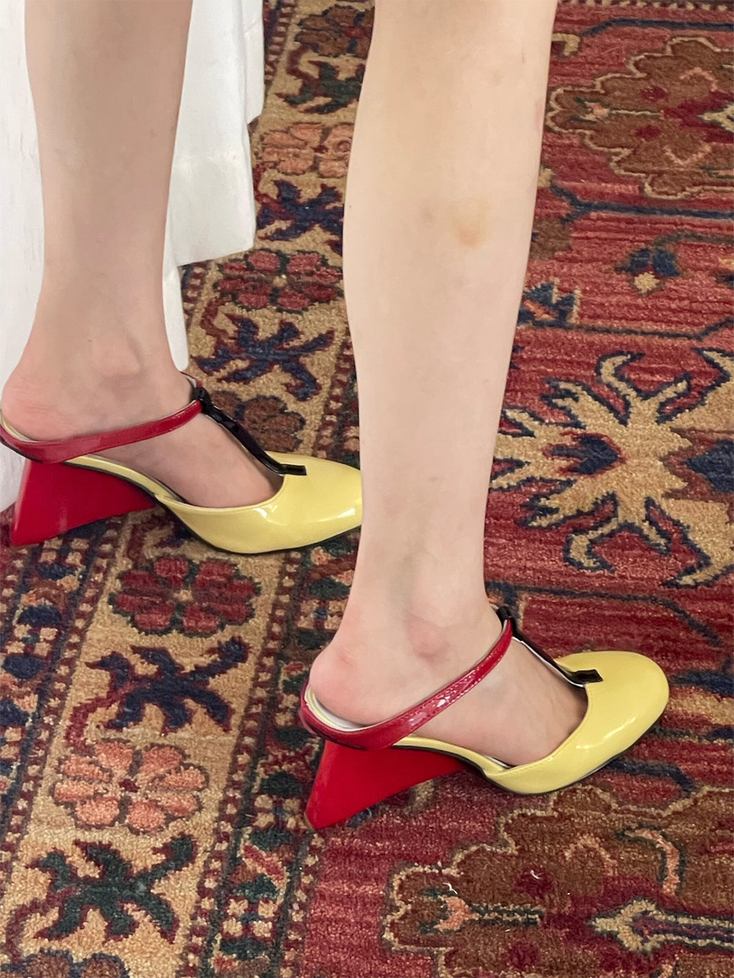 Leopard-Panel Colorblock 8 cm Heeled Mules - Skipkicks