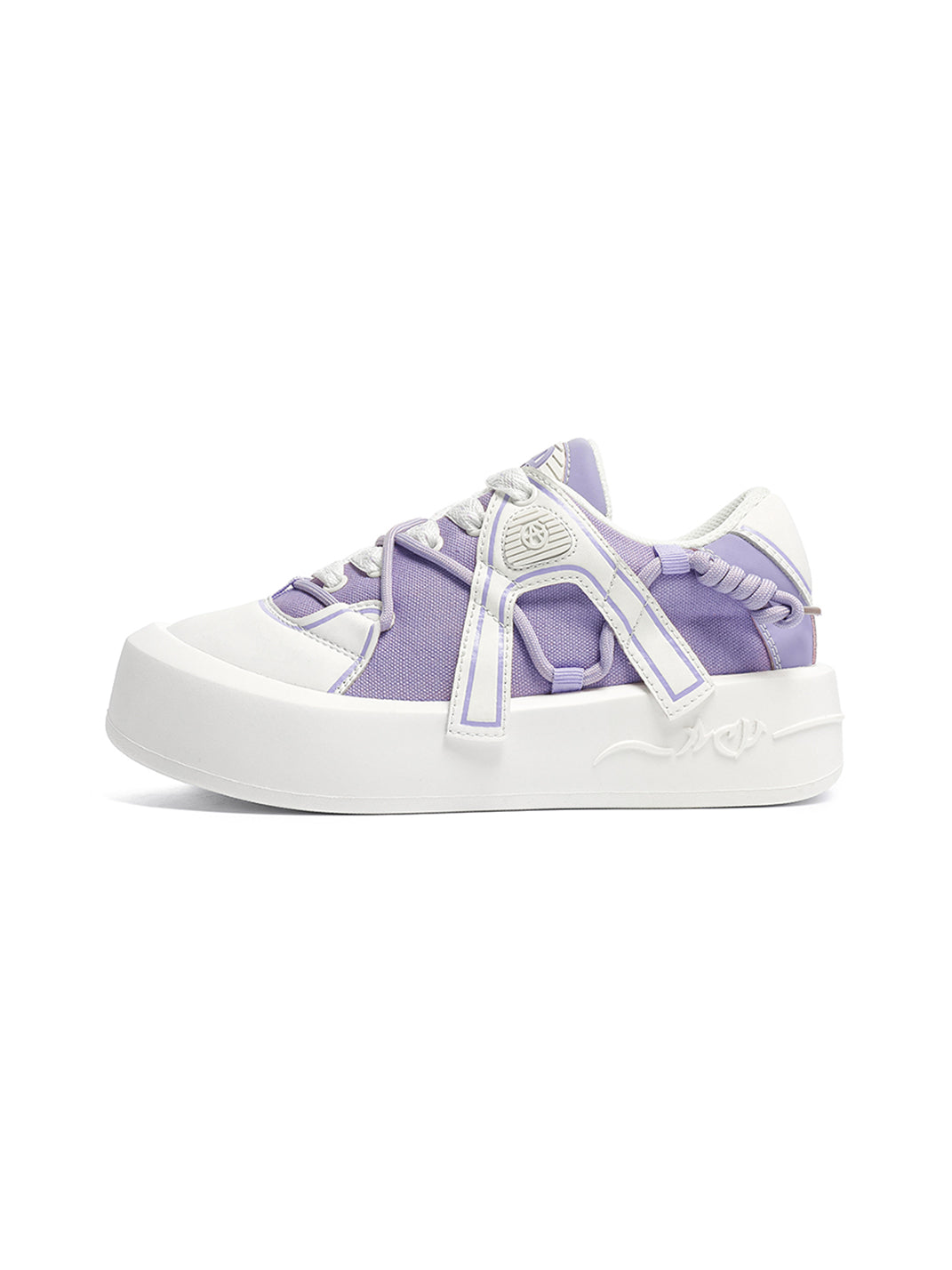 Ivory Buckle-Lace Platform Sneakers - Skipkicks