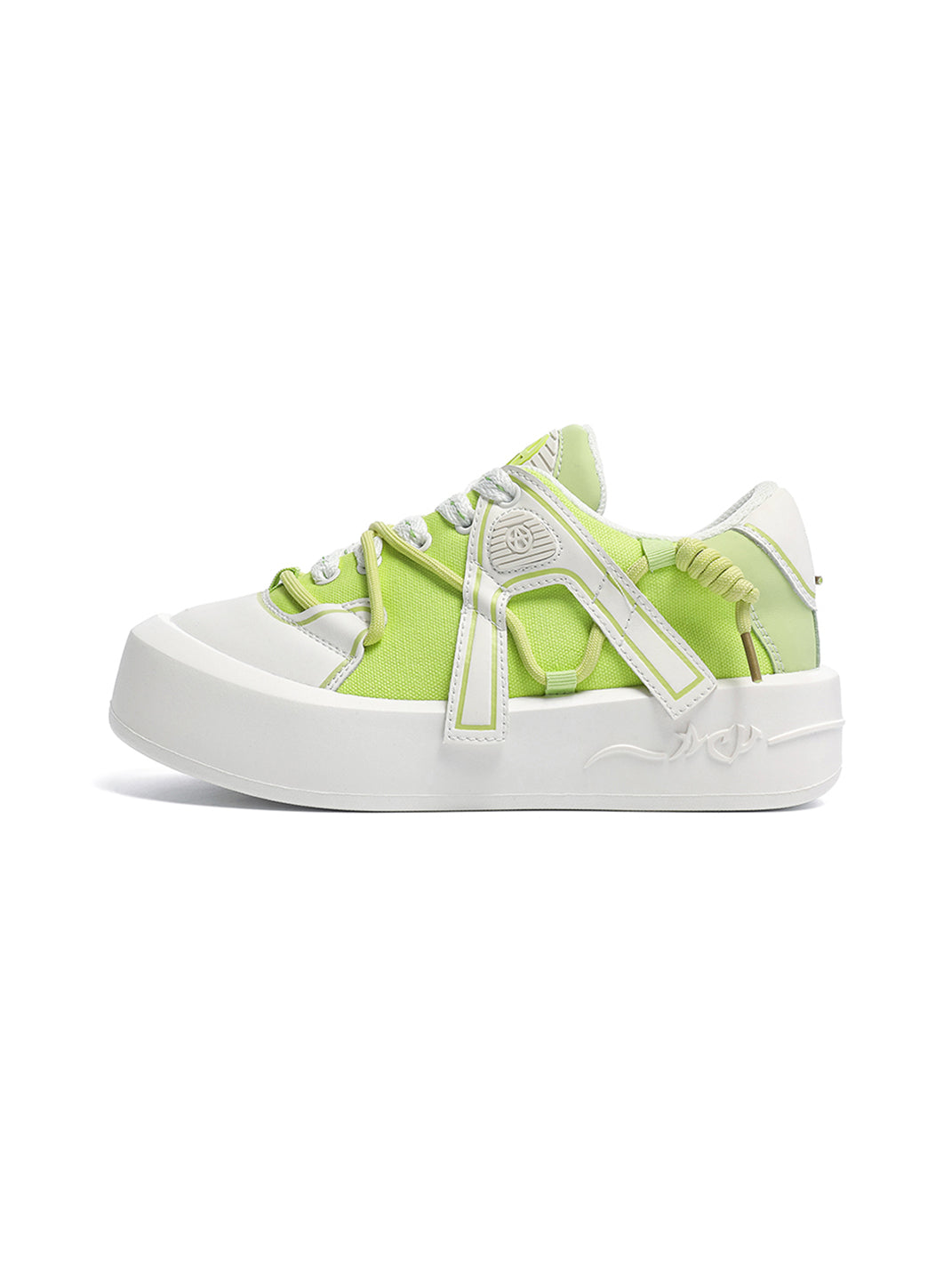 Ivory Buckle-Lace Platform Sneakers - Skipkicks