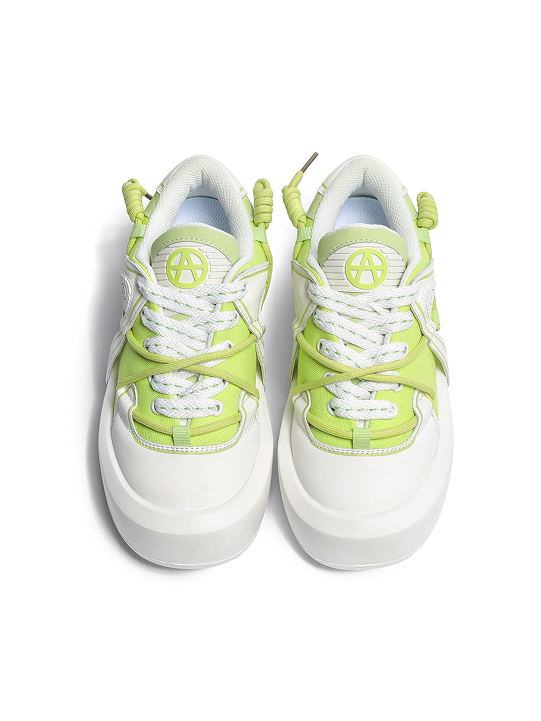 Ivory Buckle-Lace Platform Sneakers - Skipkicks