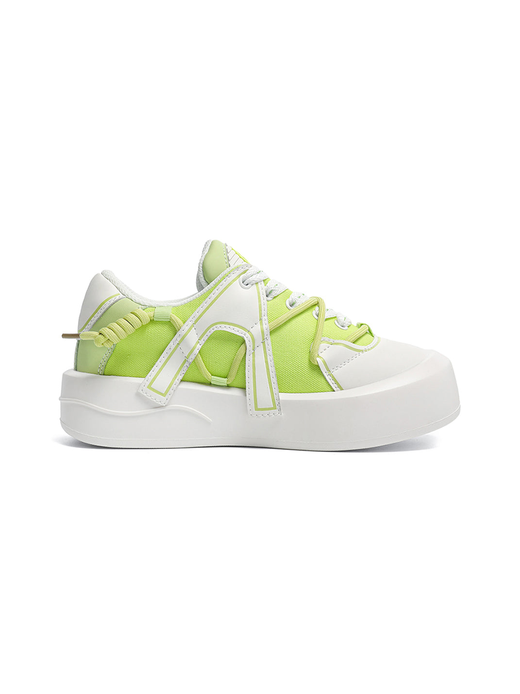 Ivory Buckle-Lace Platform Sneakers - Skipkicks