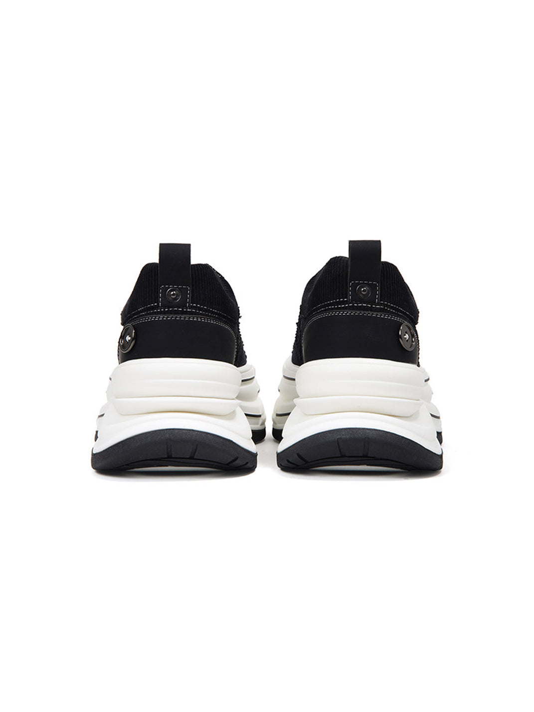 Black 7 cm Layered-Platform Canvas Sneakers - Skipkicks