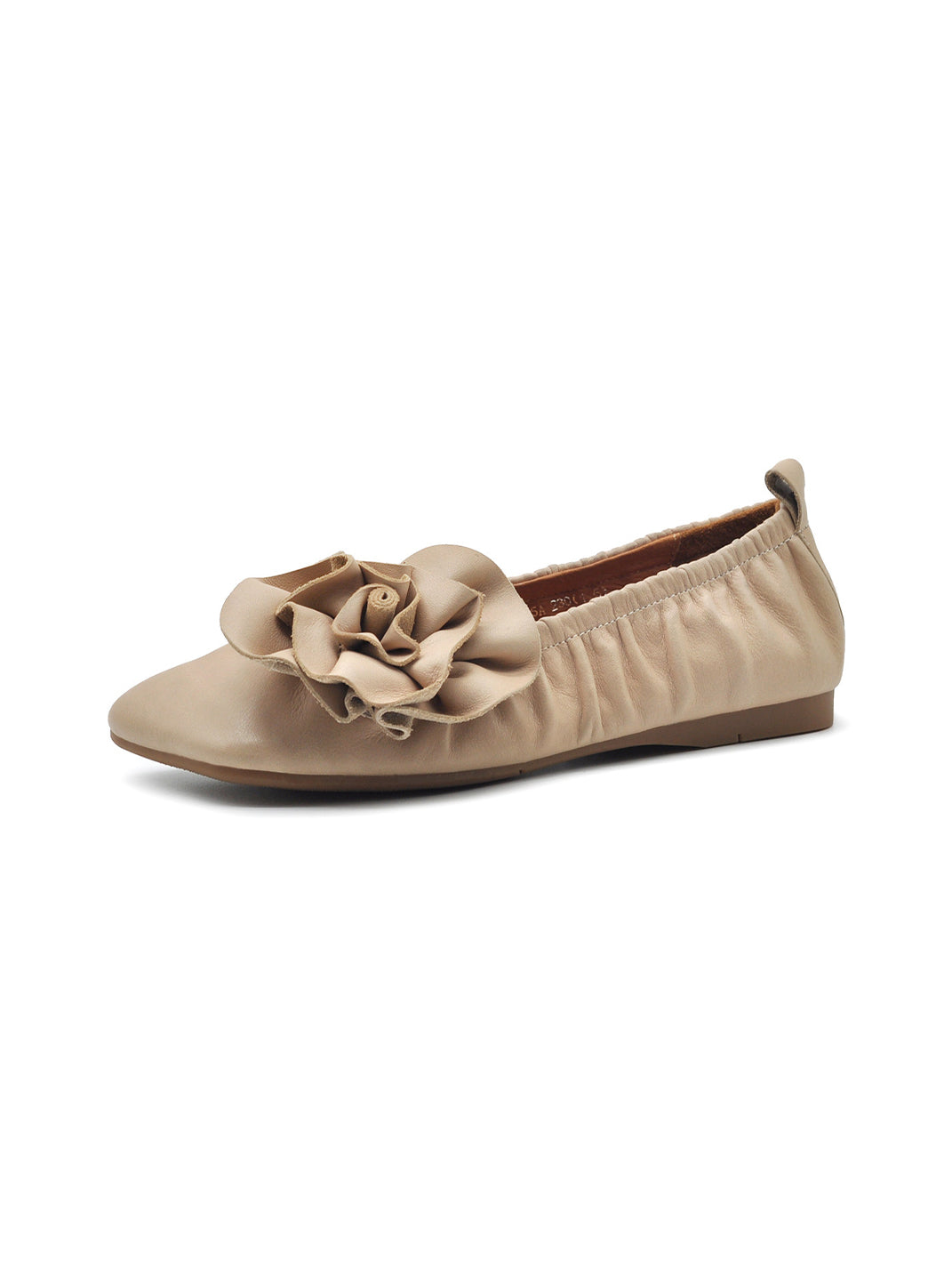 Leather Flower Soft Ballet Flats - Skipkicks