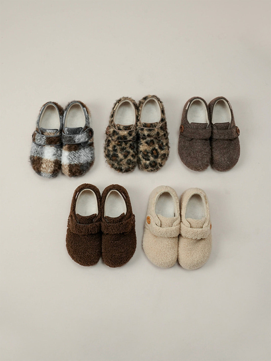 Leopard Faux-Fur Velcro Slip-On Shoes - Skipkicks