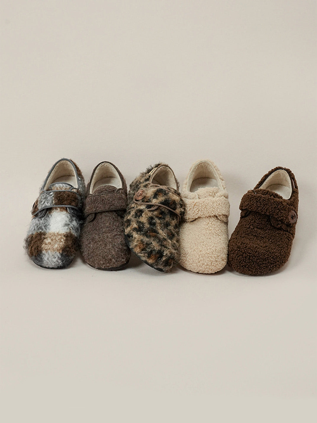 Leopard Faux-Fur Velcro Slip-On Shoes - Skipkicks