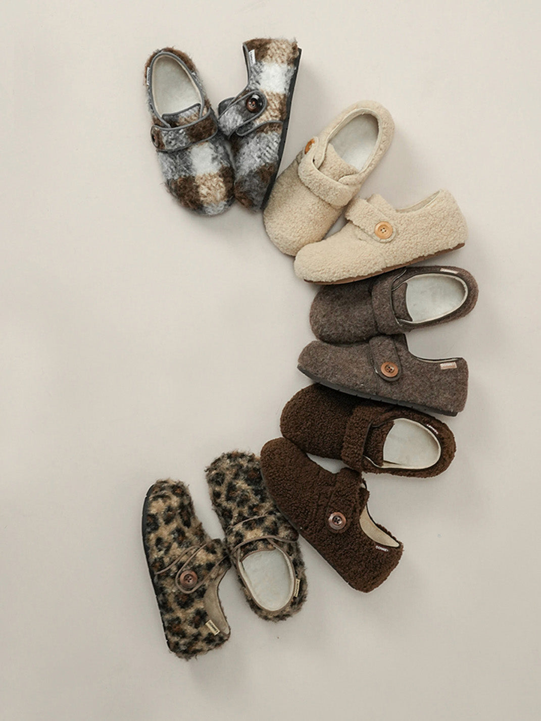 Leopard Faux-Fur Velcro Slip-On Shoes - Skipkicks