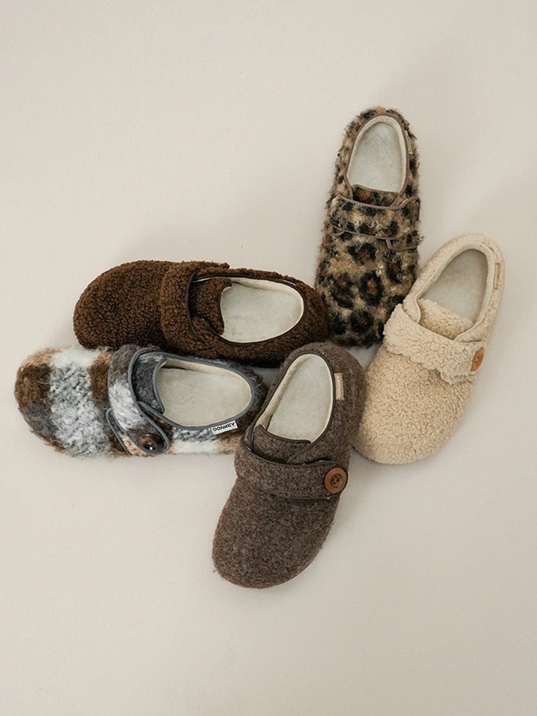 Leopard Faux-Fur Velcro Slip-On Shoes - Skipkicks