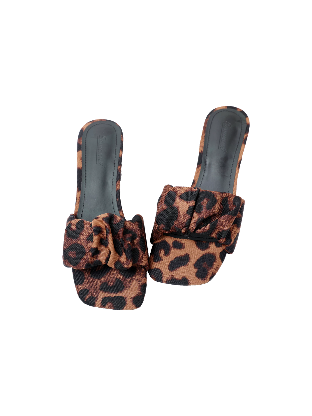 Leopard Square-Toe Sculpted-Heel Sandals - Skipkicks
