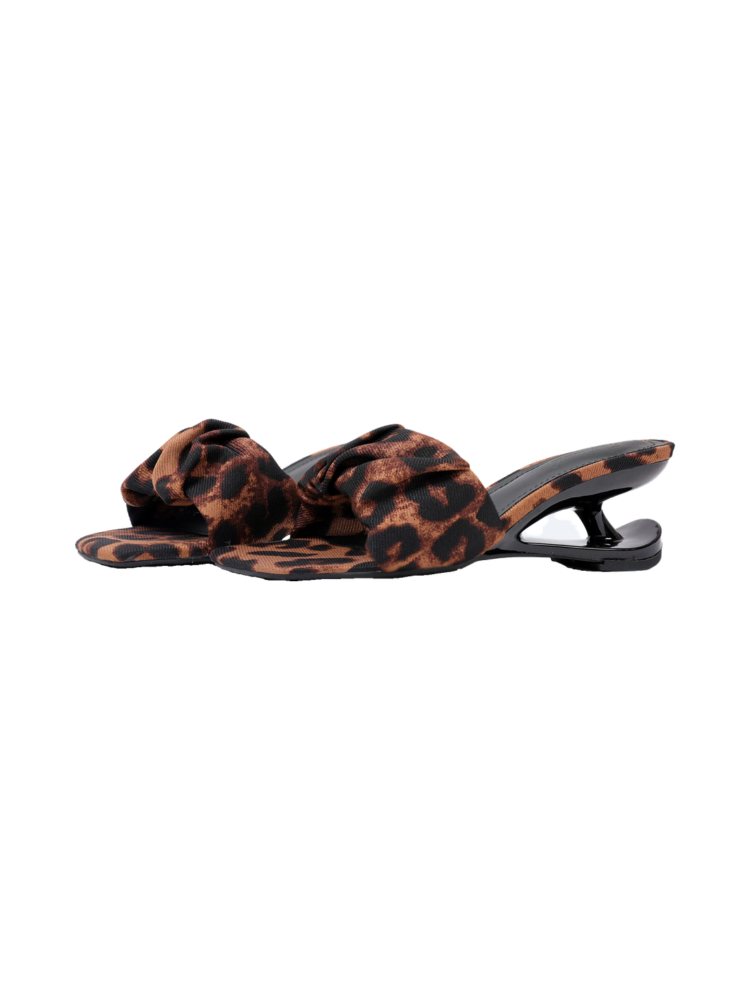 Leopard Square-Toe Sculpted-Heel Sandals - Skipkicks
