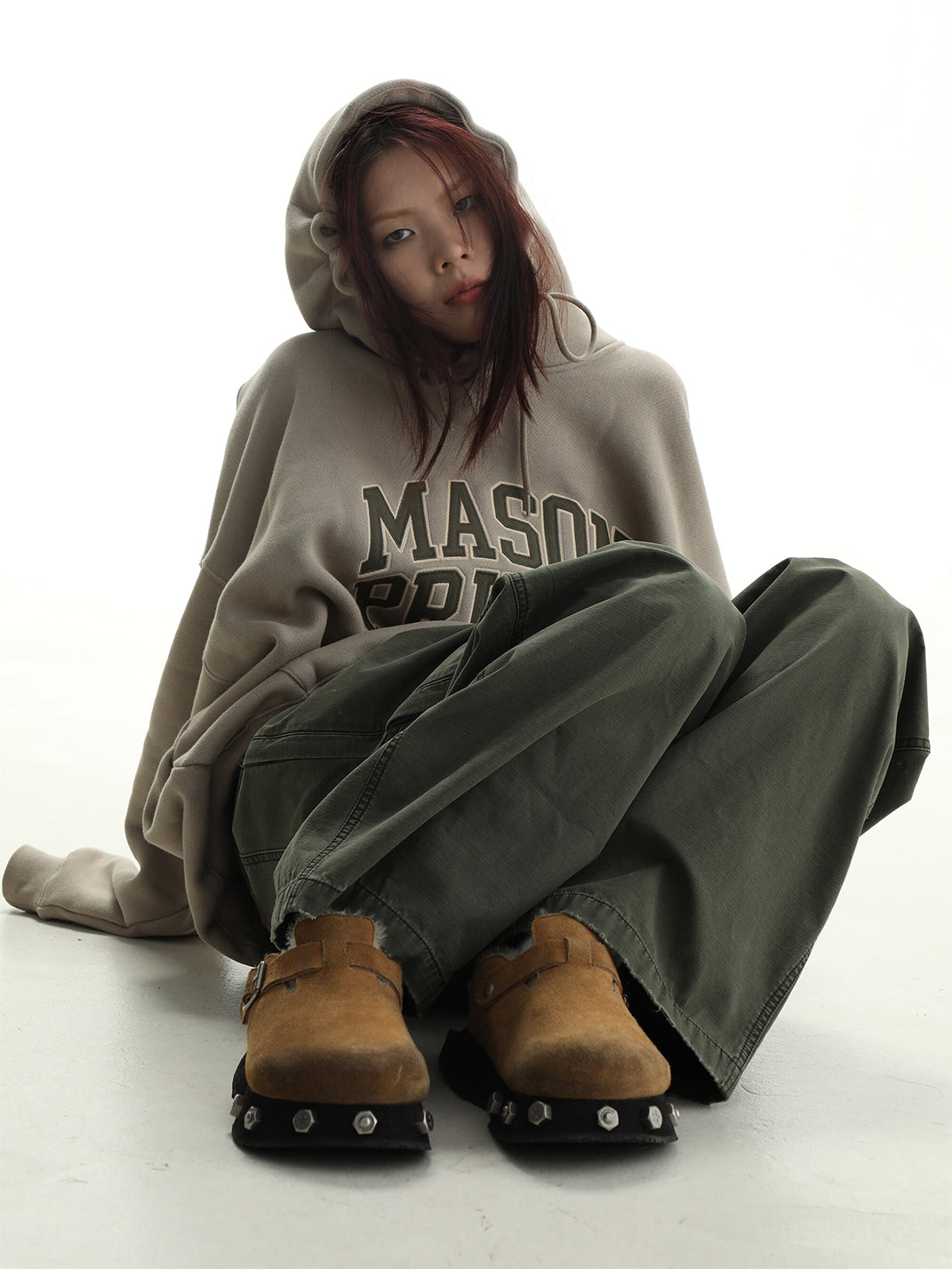 Frosted-Suede Thick-Sole Buckle Clogs - Skipkicks