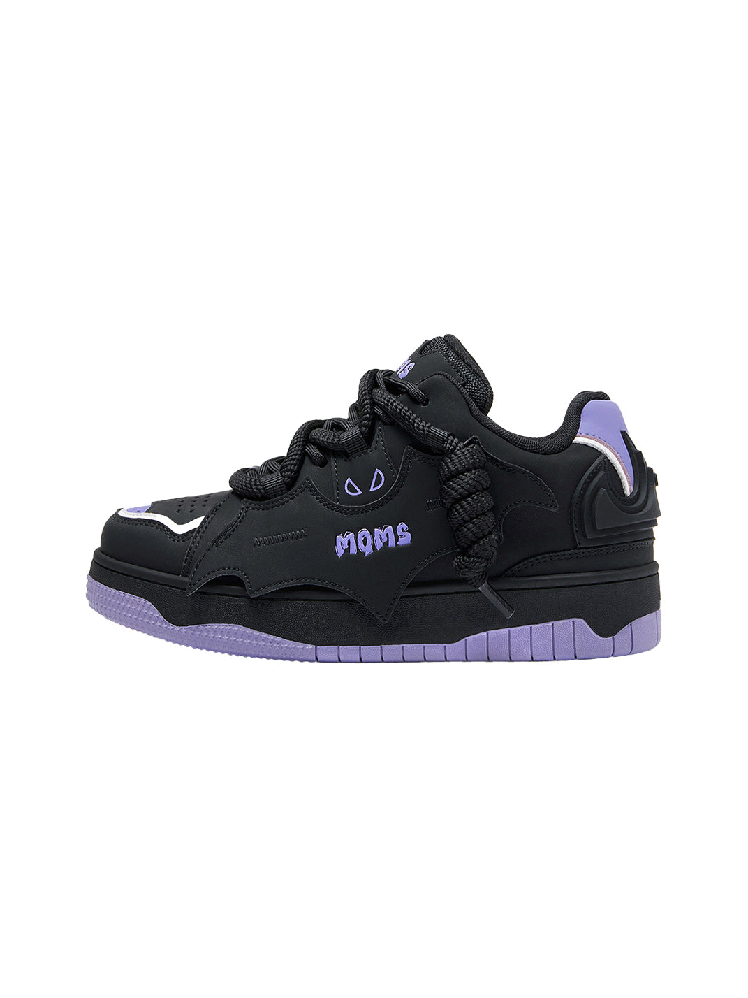 Purple Bat Graphic Platform Sneakers